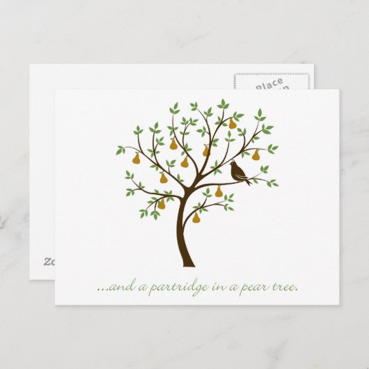 Und ein Rebhuhn in einer Birne Postkarte (Vorne/Hinten)