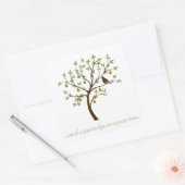 Und ein Rebhuhn in einer Birne Quadratischer Aufkleber (Umschlag)