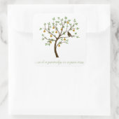 Und ein Rebhuhn in einer Birne Quadratischer Aufkleber (Tasche)