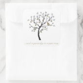 Und ein Rebhuhn in einer Birne Quadratischer Aufkleber (Tasche)