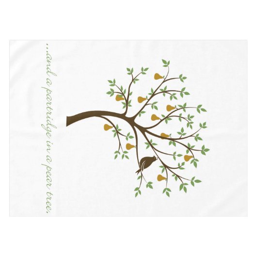 Und ein Rebhuhn in einer Birne Tischdecke (Vorderseite (Horizontal))