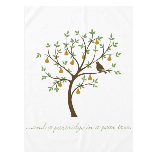 Und ein Rebhuhn in einer Birne Tischdecke (Vorderseite)