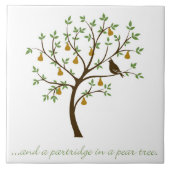 Und eine Partridge in einem Birnenbaum Fliese (Vorderseite)