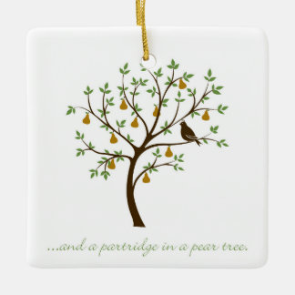 Und eine Partridge in einem Birnenbaum Keramikornament