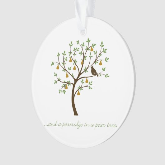 Und eine Partridge in einem Birnenbaum Ornament (Vorderseite)
