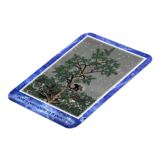 Und eine Porcupine in einem Kiefernbaum Magnet (Linke Seite)