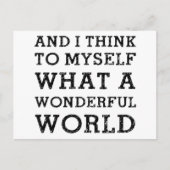 Und eine wunderbare Welt Postkarte (Vorderseite)