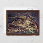Und Elohim erschuf Adam von William Blake Postkarte (Vorne/Hinten)