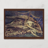 Und Elohim erschuf Adam von William Blake Postkarte (Vorderseite)