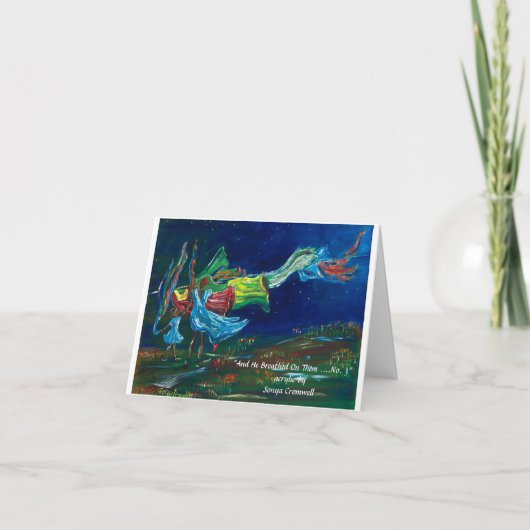 "Und er atmete auf sie" nr. 3 gefalteter Gruß Karte (Vorderseite)