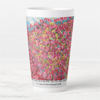 "Und Er hauchte sie an....Rosen" Latte-Tasse Milchtasse