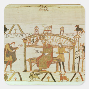 Und er kommt vor König Edward Quadratischer Aufkleber