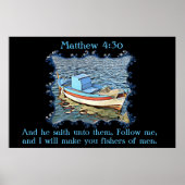 Und er spricht zu ihnen.Matthew 4:30 Poster (Vorne)