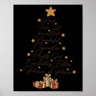 Und er wird Jesus Weihnachtsbaum Christi genannt Poster
