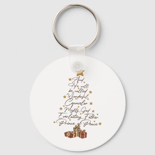 Und er wird Jesus Weihnachtsbaum Christi genannt Schlüsselanhänger (Vorderseite)