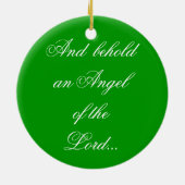 Und erblicken Sie den Engel des Lords… Keramik Ornament (Hinten)