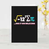 Und es war köstlicher Mathematik-Kuchen-Kuchen Karte (Gelbe Blume)