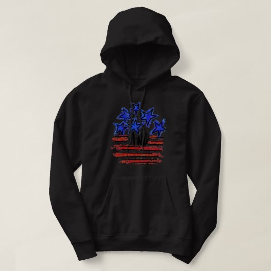 Und Flag US-Shirt Hoodie (Design vorne)