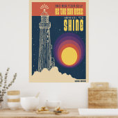 und frage sich, während die Sonne aufgeht Poster (Küche)