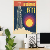 und frage sich, während die Sonne aufgeht Poster (Heimbüro)