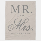 und Frau Personalisiert Fleecedecke (Vorderseite)