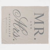 und Frau Personalisiert  Fleecedecke (Vorderseite (Horizontal))