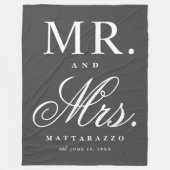 und Frau Personalisiert Fleecedecke (Vorderseite)