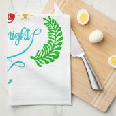 Und für alle eine gute Nacht Weihnachten, Typograf Geschirrtuch (Viertel Falte)