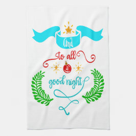 Und für alle eine gute Nacht Weihnachten, Typograf Geschirrtuch