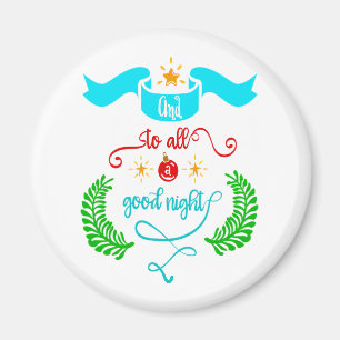 Und für alle eine gute Nacht Weihnachten, Typograf Magnet