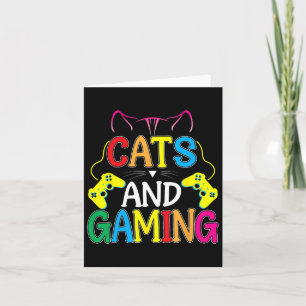 Und Gaming für das Videospiel Cat Lover Gamer Karte