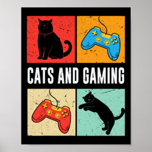 Und Gaming für das Videospiel Cat Lover Gamer Poster