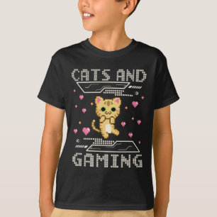 Und Gaming für den Katzenliebhaber Gamer Videospie T-Shirt