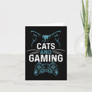 Und Gaming Niedlich Cat Lover Gamer Videospiel Nie Karte