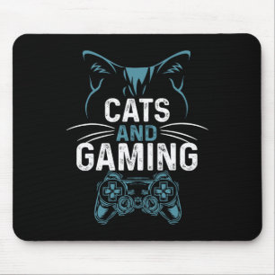 Und Gaming Niedlich Cat Lover Gamer Videospiel Nie Mousepad