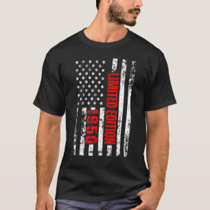 Und Geboren im Jahr 1950 Patriotic 72. Geburtstag T-Shirt