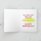 Und gehen kommen Spaßgeburtstags-Grußkarte Karte (Innenseite)