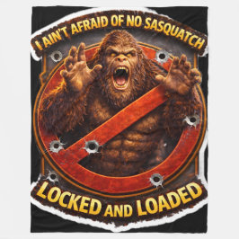 Und geladene Sasquatch-Jagdclub-Fleece-Decke Fleecedecke
