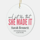 Und genau so machte sie es zum Abschluss-Verärgeru Keramik Ornament (Links)