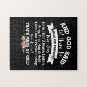 Und Gott sagte Gelassen, es gäbe einen Kinderbetre Puzzle (Horizontal)