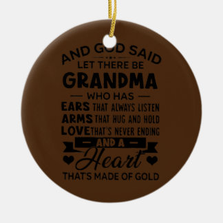 Und Gott sagte Gelassen, es gibt Oma, das Ohren ha Keramik Ornament