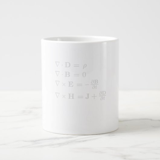 Und Gott sagte Maxwell Gleichung Jumbo-Tasse (Vorderseite)