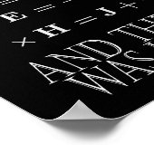 Und Gott sagte Maxwell Gleichung Poster (Ecke)