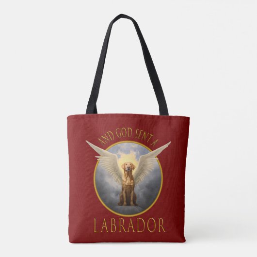 Und Gott schickte Labrador Funny Art Tasche (Rückseite)