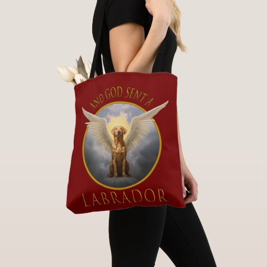 Und Gott schickte Labrador Funny Art Tasche (Von Nahem)