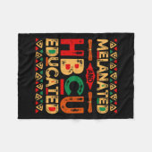 Und Hbcu unterrichtete Afrika Stolz Schwarzgeschic Fleecedecke (Vorderseite (Horizontal))