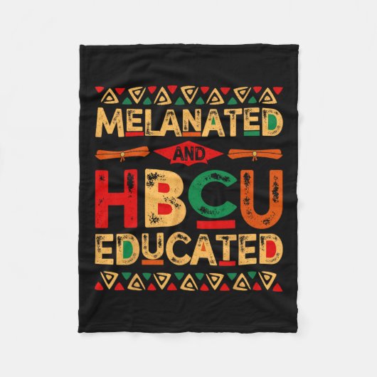 Und Hbcu unterrichtete Afrika Stolz Schwarzgeschic Fleecedecke (Vorderseite)