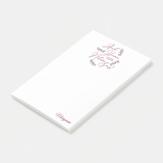 Und Himmel und Natur singen - Personalisiert Post-it Klebezettel (angewinkelt)