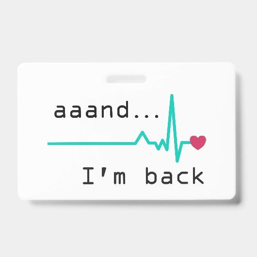 Und ich bin wieder da, Überlebende eines Herzinfar Ausweis (Vorderseite)