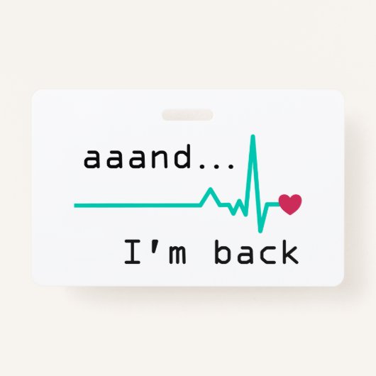 Und ich bin wieder da, Überlebende eines Herzinfar Ausweis (Vorderseite)